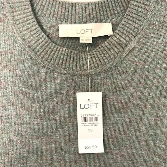 The Loft Women's Stitched Sleeve Sweater Green Size XS - Picture 7 of 10